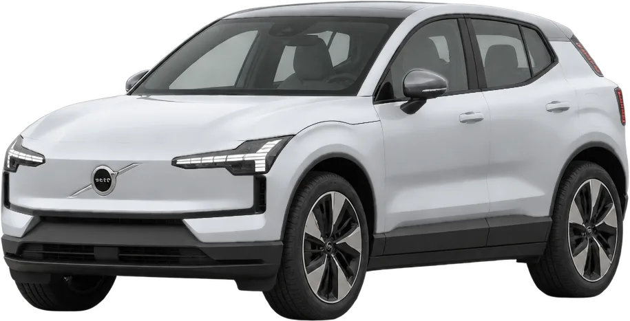 Volvo EX30 2026 front three-quarter view